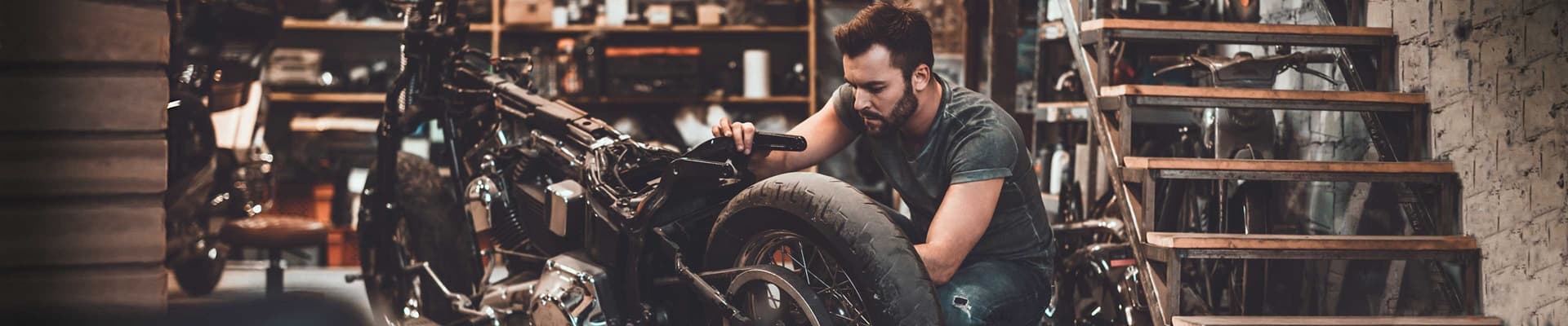 a man working on a car